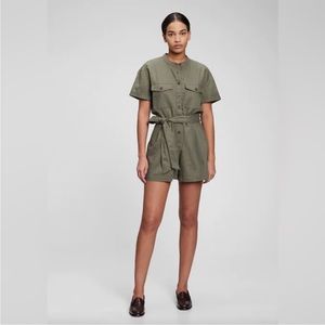 GAP linen/cotton green romper